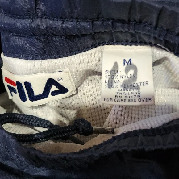 Vintage FILA Track Suit Nylon Polyester Spellout both top & pants - Picture 3 of 10